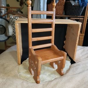 Doll size wooden chair!